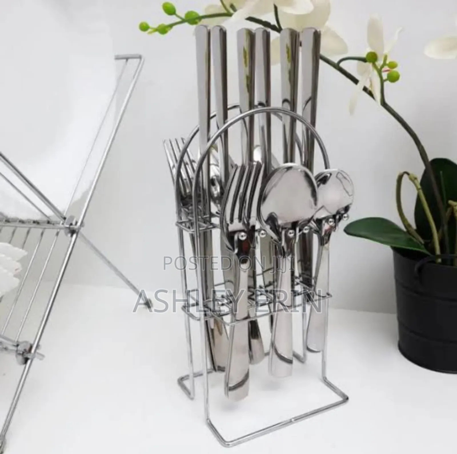 24PCS Heavy Duty Forks, Spoons and Bread Knives