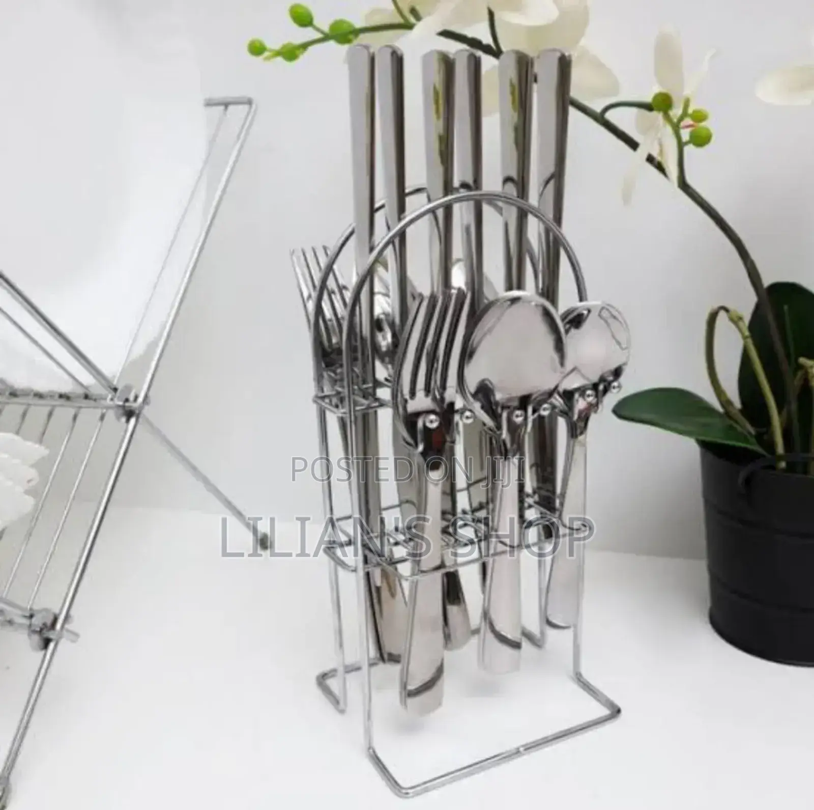 24PCS Heavy Duty Forks, Spoons and Bread Knives
