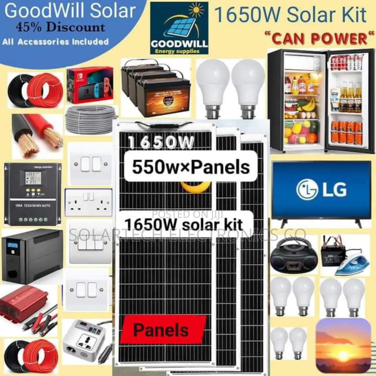 1650W Complete Solar System Kit