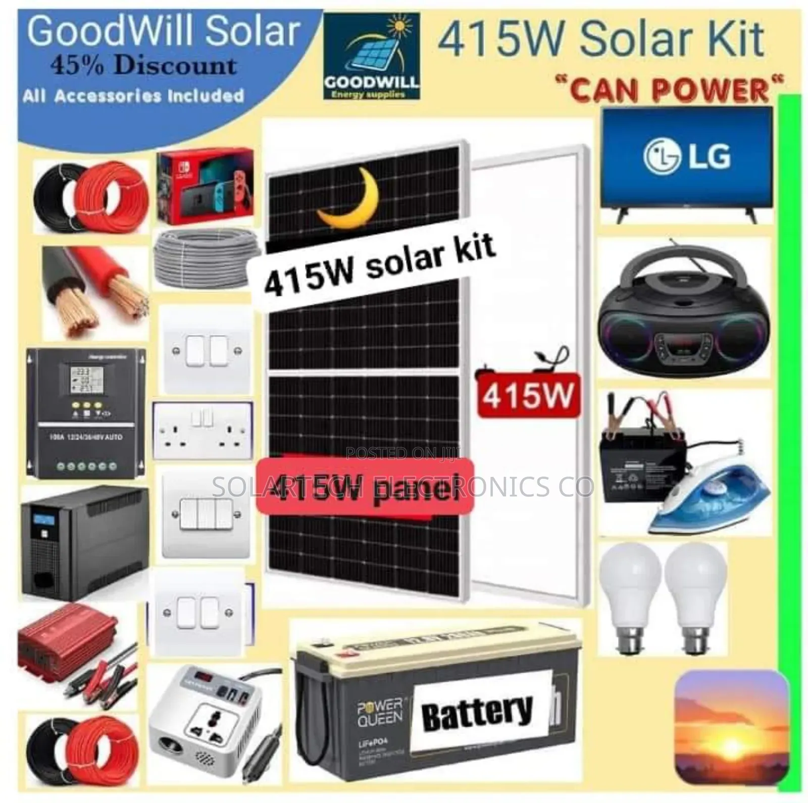 415W Solar System Full Kit/ Solartech.