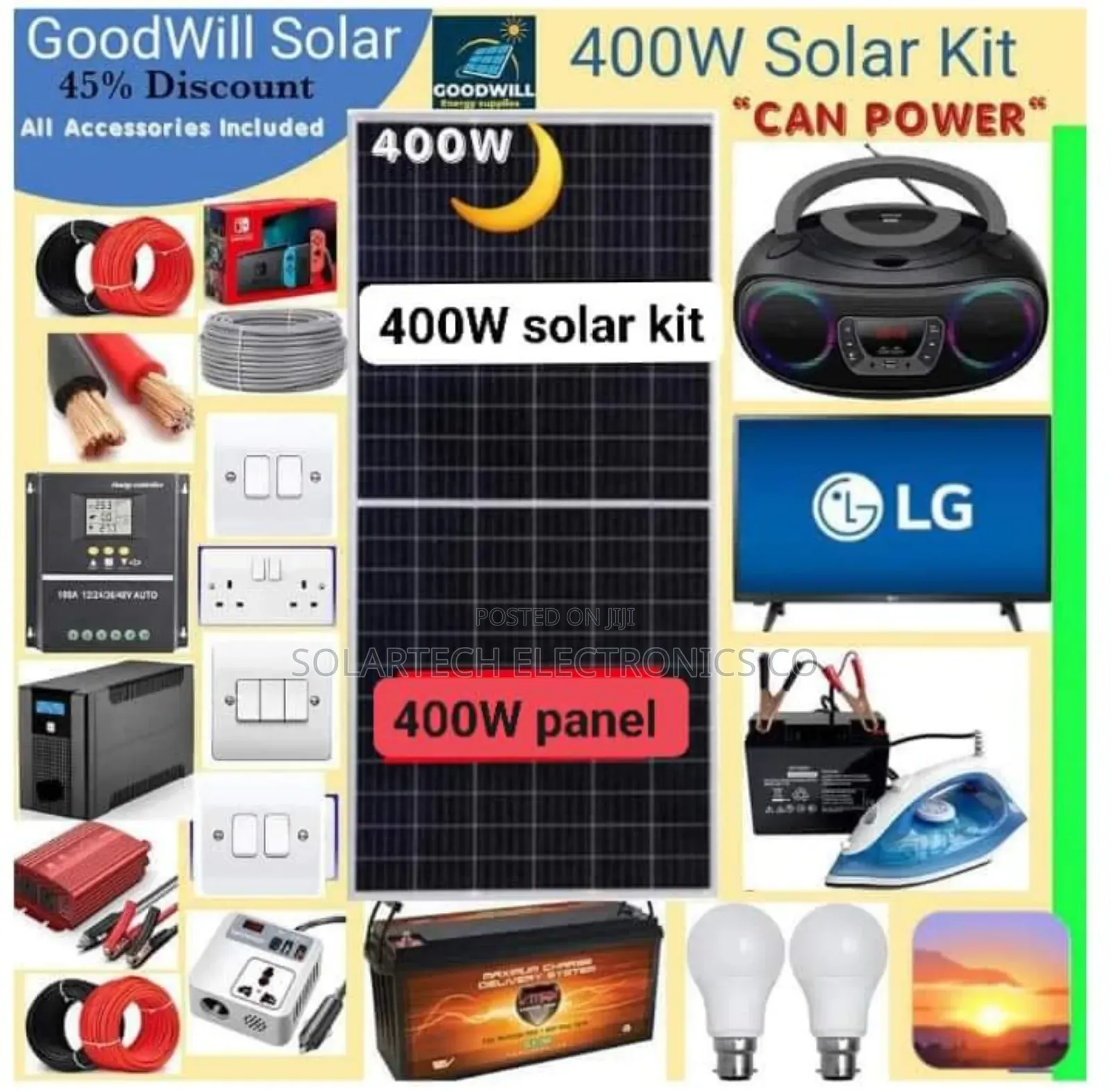 400W Solar System Full Kit/ Solartech