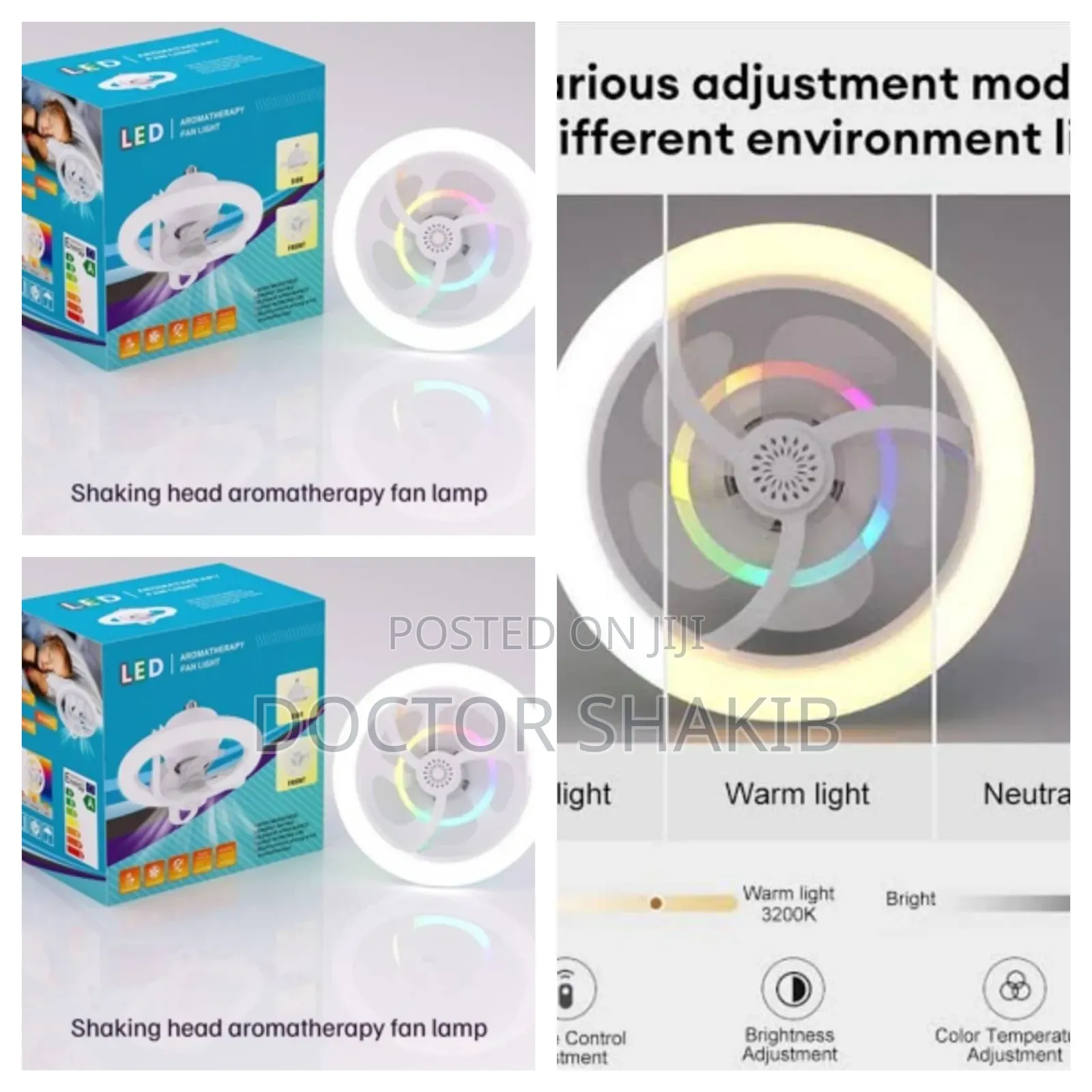 Led New Aromatherapy Fan Lamp Light