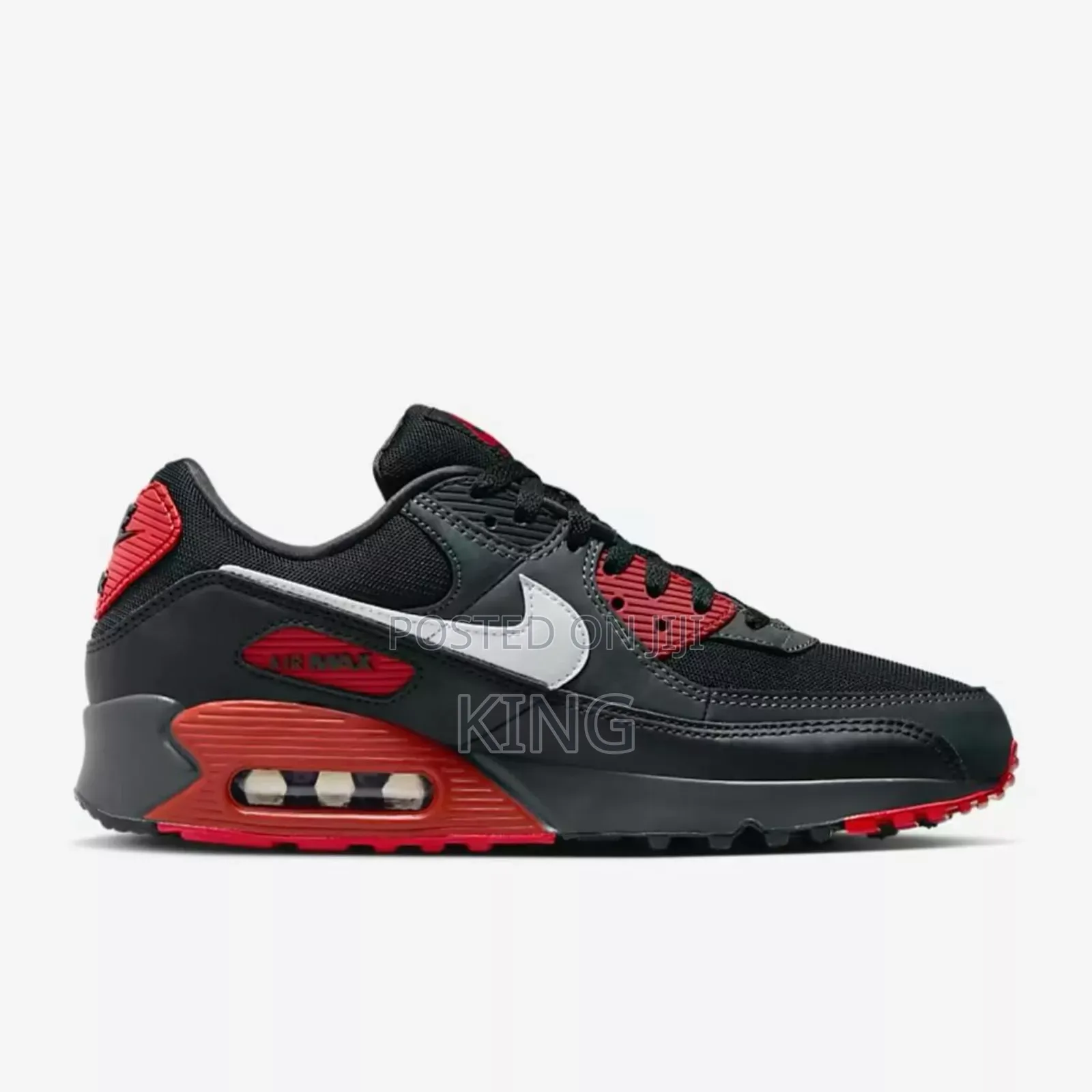Genuine Nike Air Max 90 Anthracite Mystic Red