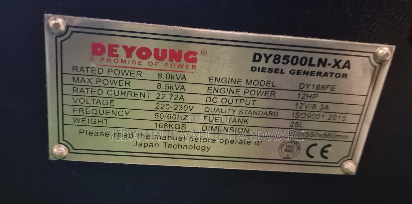 Generator Deyoung 8kw Silent