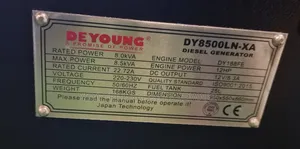 Generator Deyoung 8kw Silent