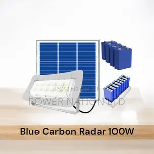 100w Heavy Duty Blue Carbon Radar Solar Flood Light