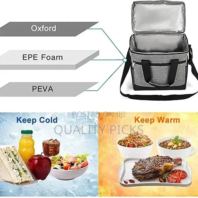 Insulated 2-Layer Lunch Box Bag Leak-Proof