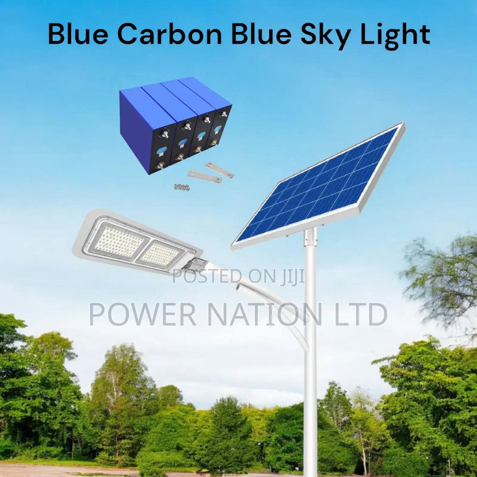 6.0 Blue Sky Blue Carbon Solar Street Light Heavy Duty