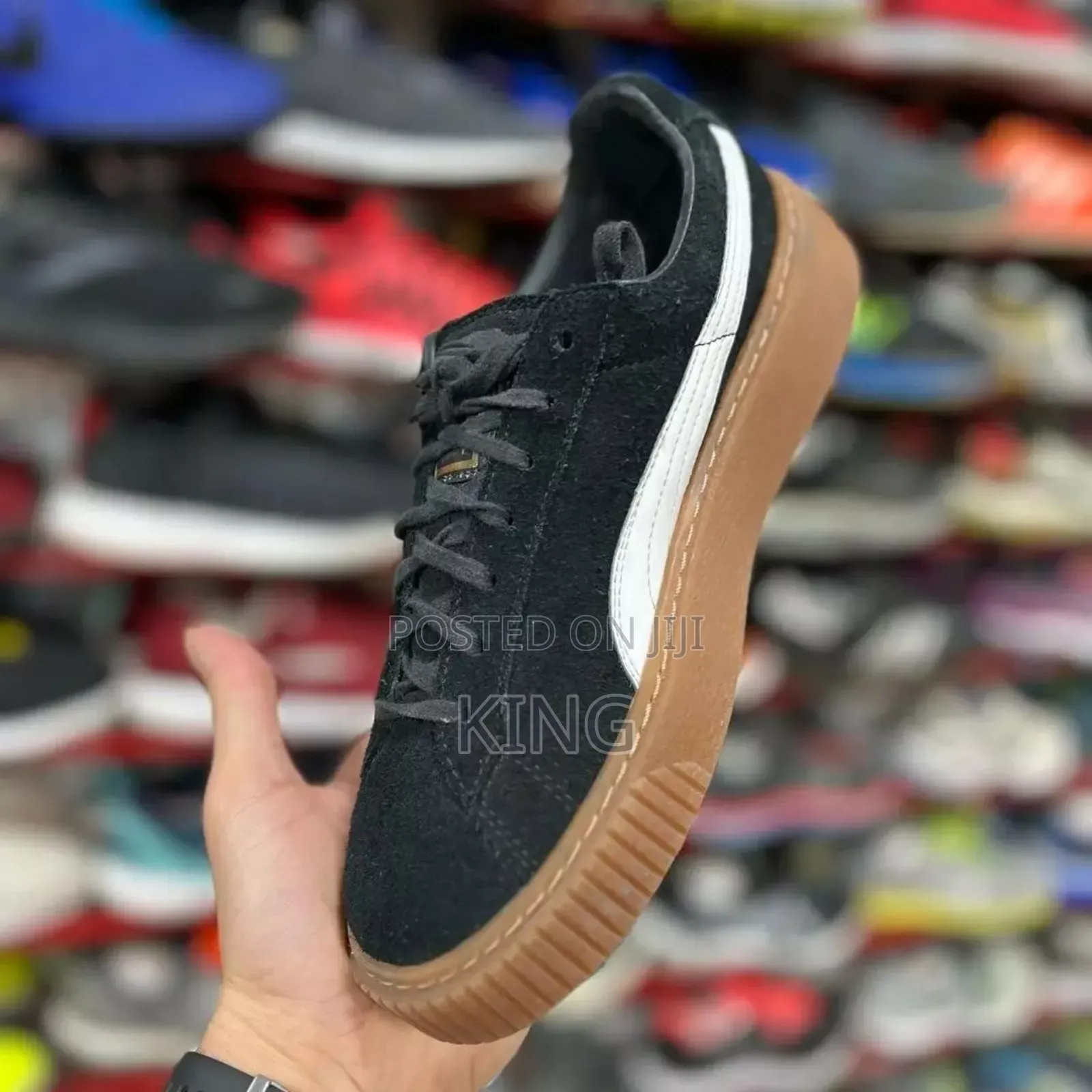 Actual PUMA Suede Platform Black Sneakers