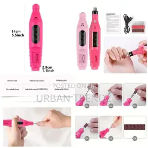 Professional USB Electric Nail Drill Machine - Red