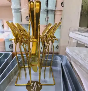 24pcs Gold Cutlery Set Knives,Spoon,Forks
