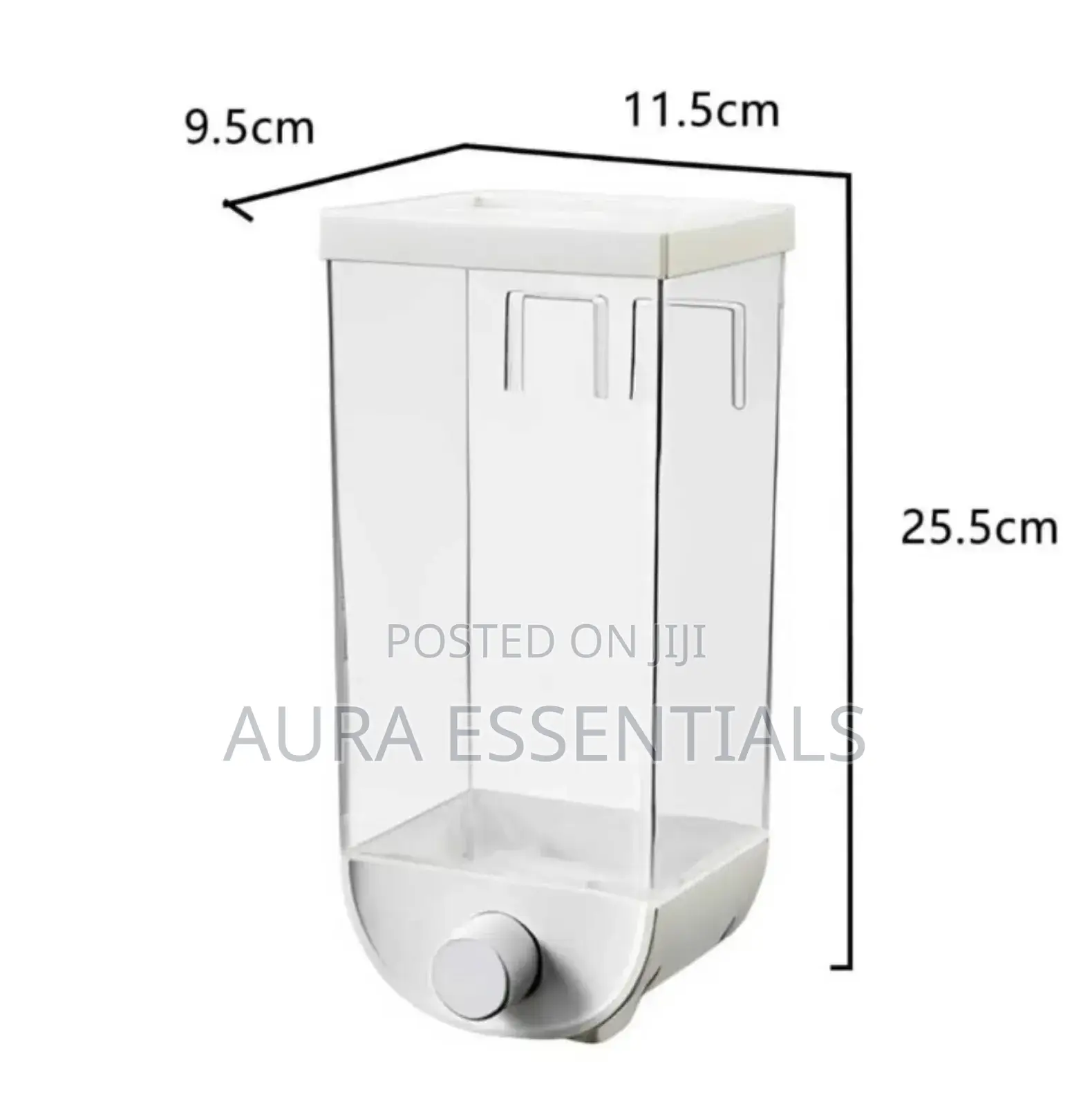 3pcs No Drill Wall Mounted Airtight Kitchen Cereal Dispenser