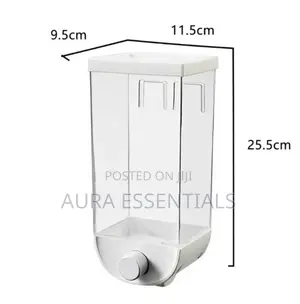 3pcs No Drill Wall Mounted Airtight Kitchen Cereal Dispenser