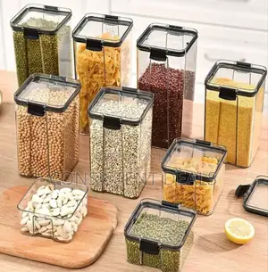 8 Pieces Clear Dry Food Storage Containers