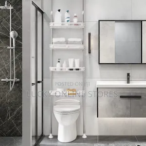 Telescopic 4 Tier Bathroom Shelf