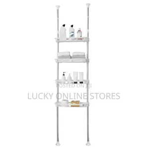 Telescopic 4 Tier Bathroom Shelf