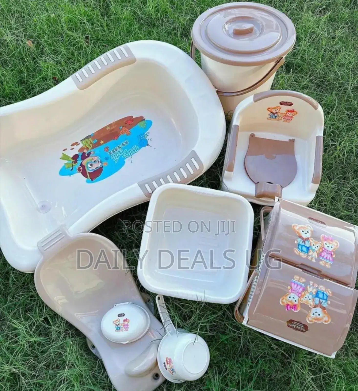 Baby Plastic Bath Tub Set