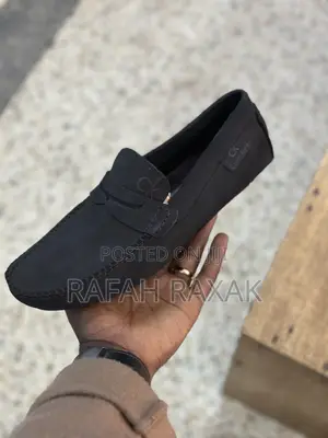 Original Black Suede Calvin Klein Leather Moccasins