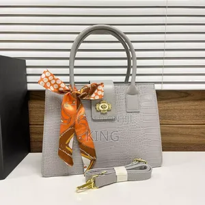 Buckled Scarfed Handbag