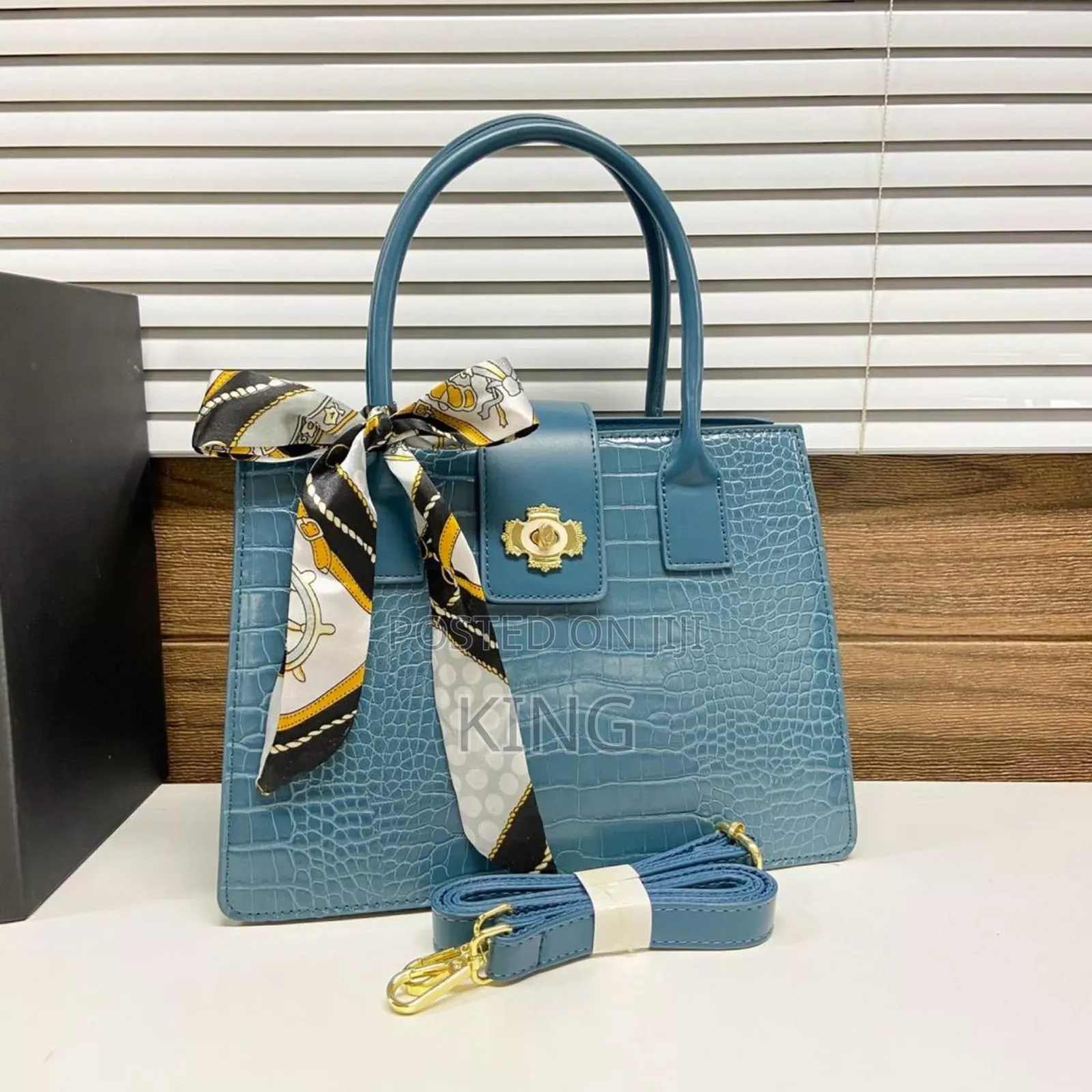 Up-to-Date Scarfed Handbag