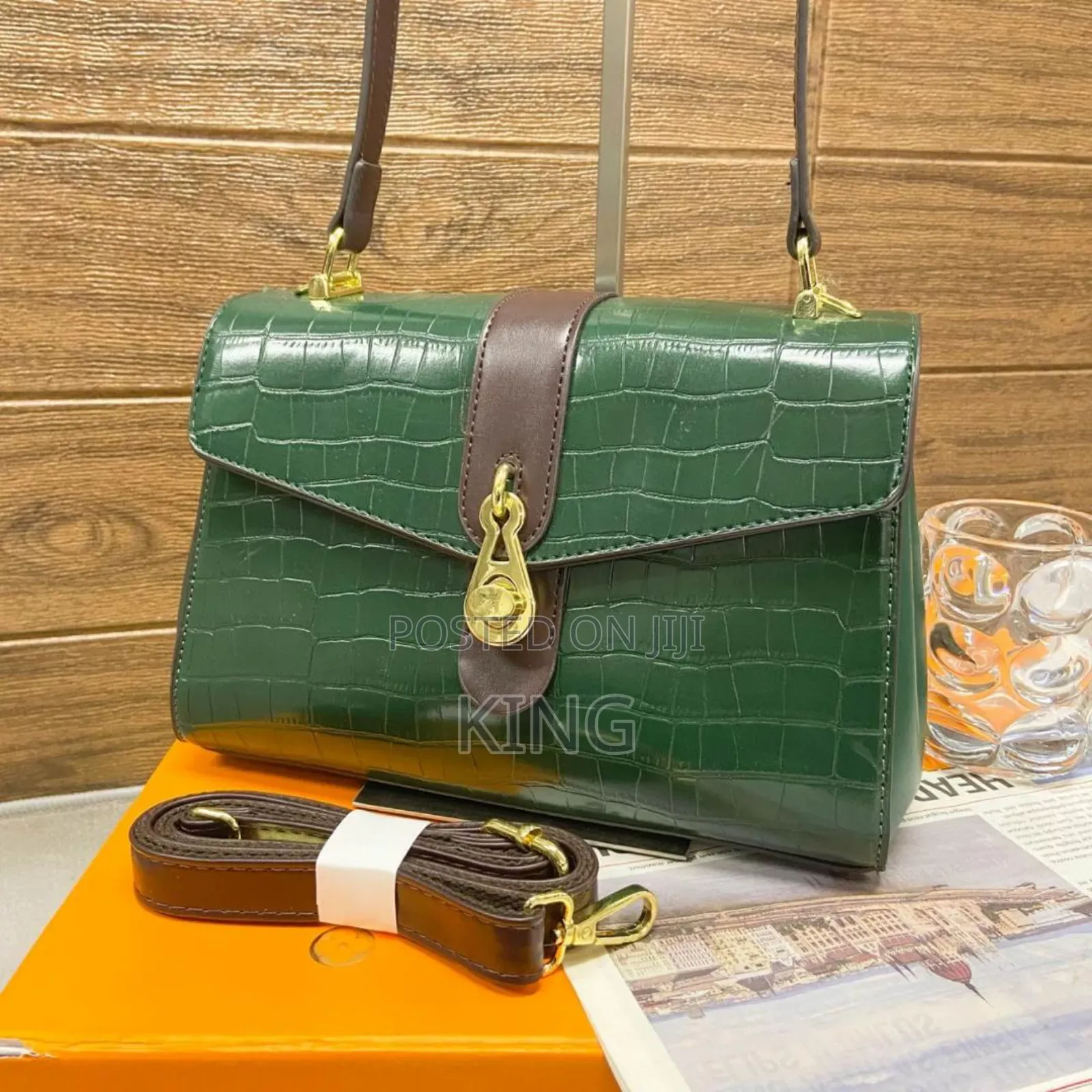 Radiant Lock Buckle Handbag