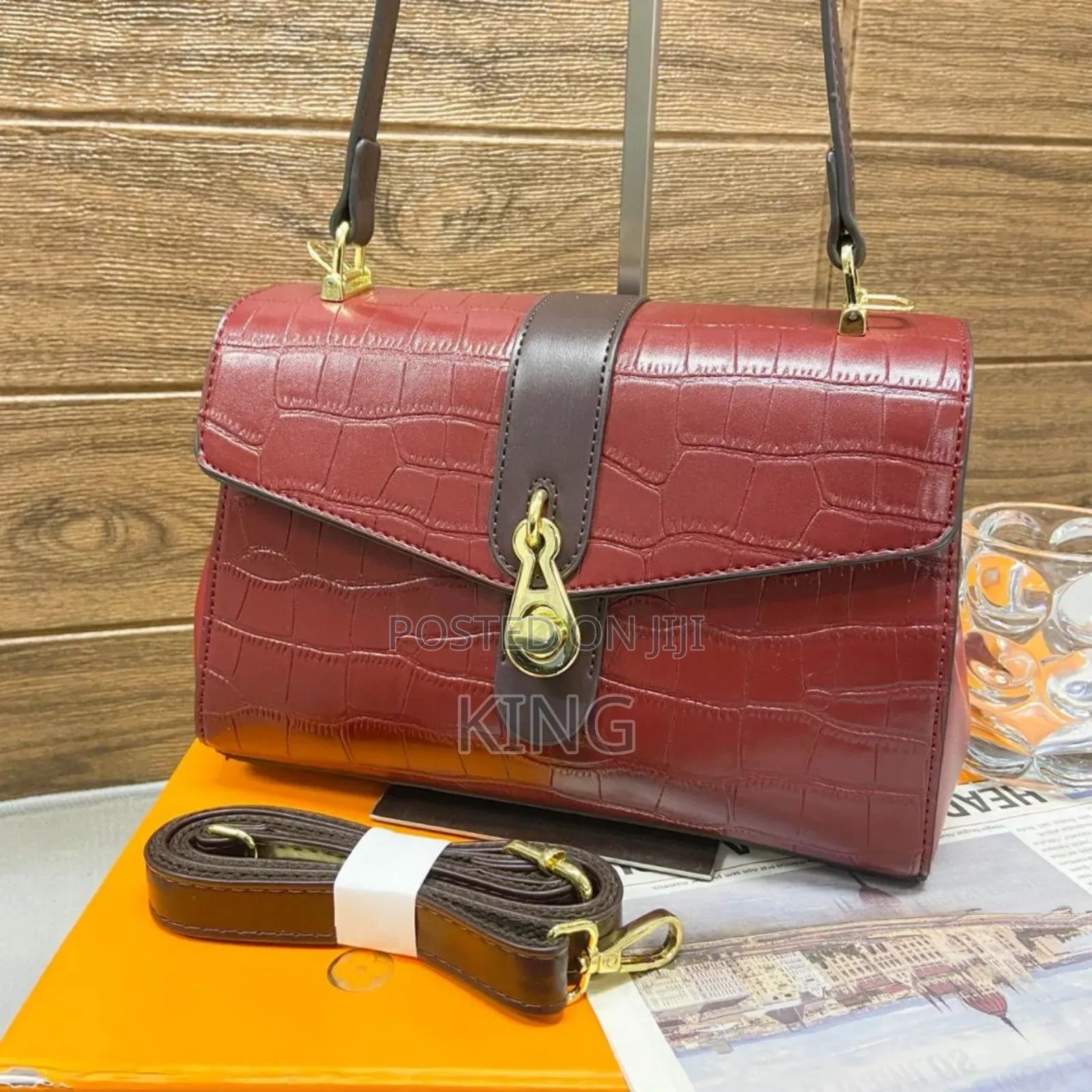 Glowing Lock Buckle Handbag