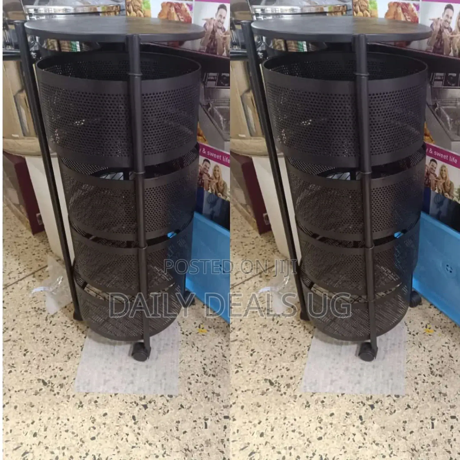 Black Rotating Vegetable Rack