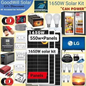 1650W Reliable Solar Power System Kit