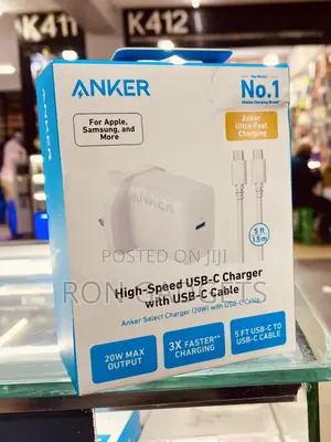 ANKER 20w Charger With Usb C Cable