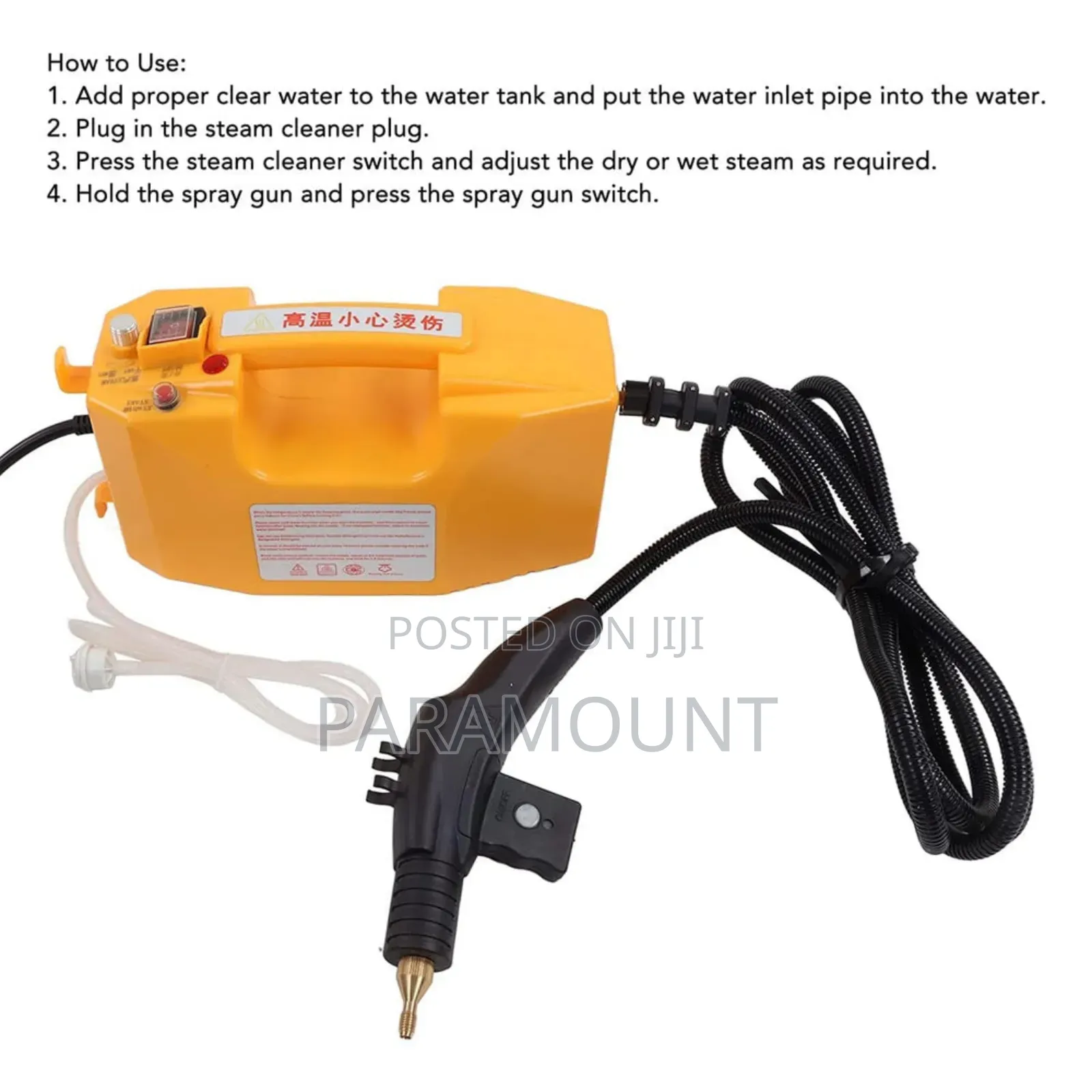 Hand Held Steam Pressure Cleaner (Dry Or Wet Steam)