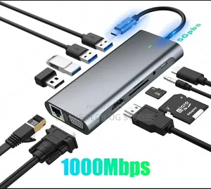11-in-1 Type-C Hub , 11 Ports Usb-C Adapter