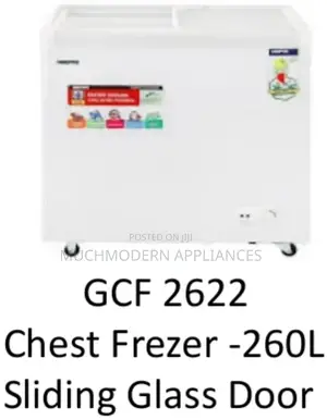 Geepas GCF 2622 
Chest Frezer -260l
Sliding Glass Door