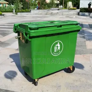 660litres Heavy-Duty Plastic Waste/Dust Bin With Wheels