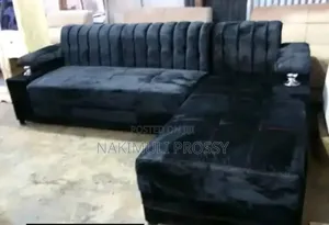 Black 5 Seater Lsofa 1