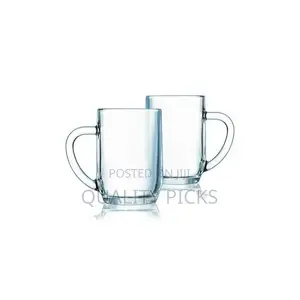 Luminarc 6 PCS of Glass Coffee Tea Cups Mugs -Colorless