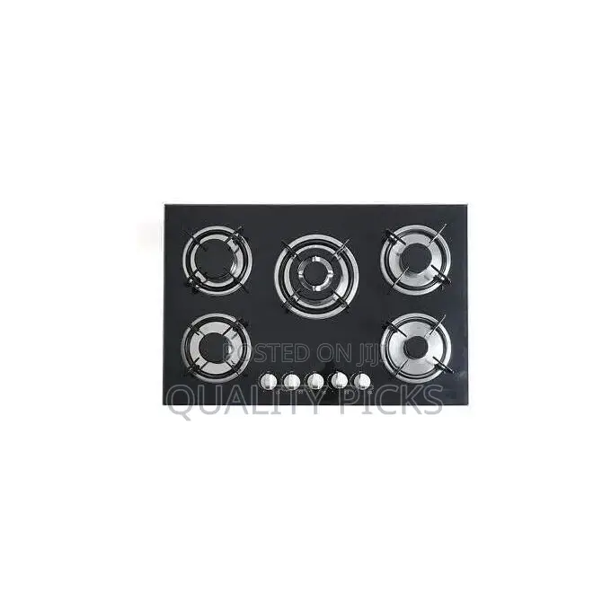 Digiwave 30'' Black Gas Stove Tempered Glass Panel Built-In