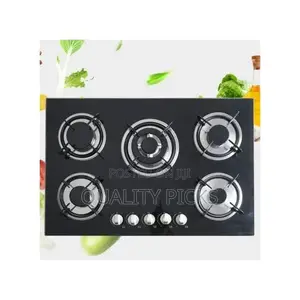 Digiwave 30'' Black Gas Stove Tempered Glass Panel Built-In