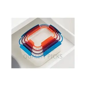 4 Piece Rainbow Color Food Storage Containers With Lids