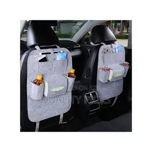 2 Pieces of Car Back Seat Organizer - Light Grey
