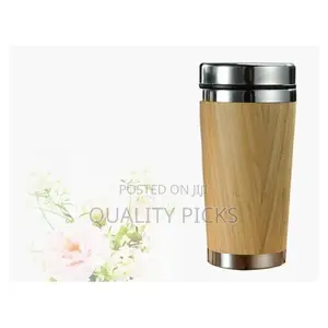 Stainless Steel Bamboo Travel Mug - Spill Proof Lid