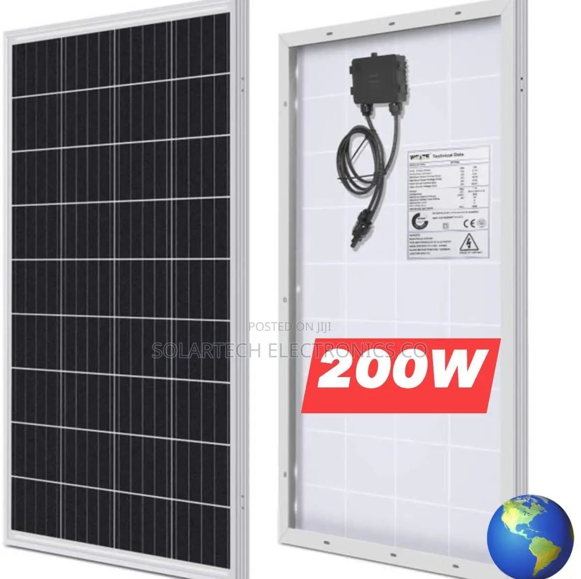 200W Mono Solar Panels/ 5 Years Warranty.