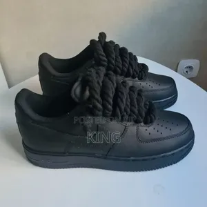 Real Air Force One Big Laces Noir Mat Black