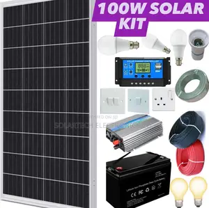 100W Solar Energy System Full Package/ 32” Tv Lights