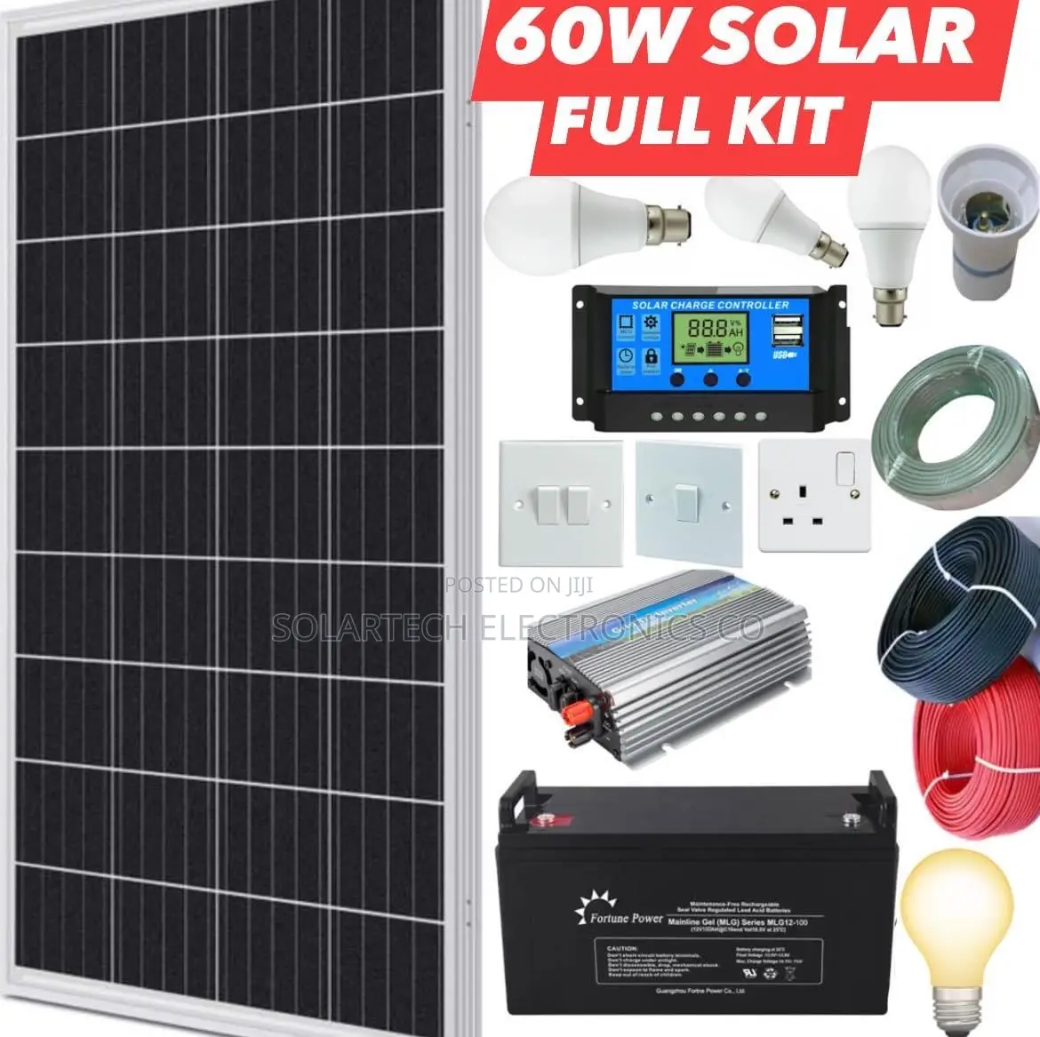60W Solar Power System Full System Emirates
