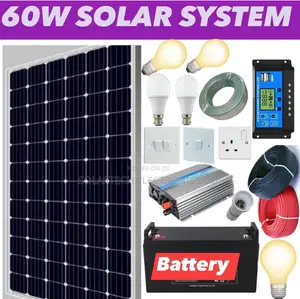 60W Solar System Full Kit/ High Capacity Battery