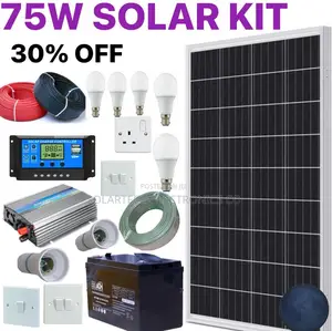 75W Solar System Complete Package/ Kit Jk