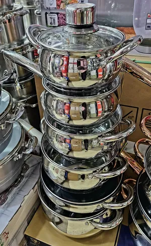Heavy Stainless Steel Saucepans 12pcs