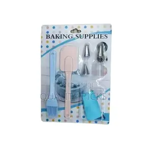 6 Piece Cake Decorating Silicone Spatula Oil Brush Frosting