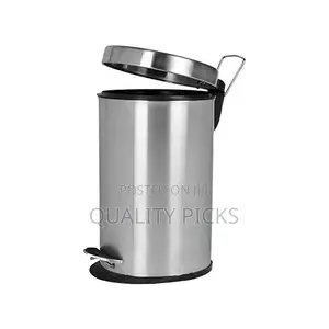 8 Liter Stainless Steel Foot Padel Dustbin - Grey