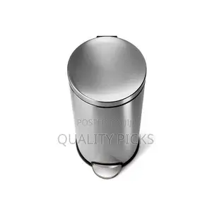 8 Liter Stainless Steel Foot Padel Dustbin - Grey